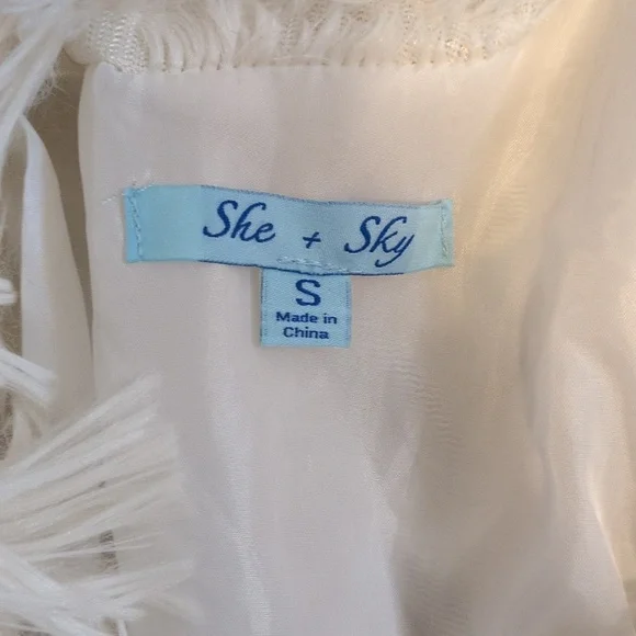 She + Sky Faux Furry Jacket Cream - Picture 2 of 4